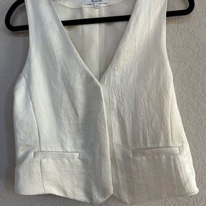 Madewell soft yellow sz 8 Sleeveless vest